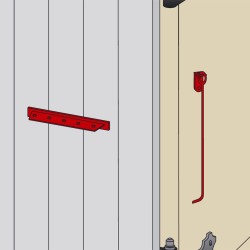 Crochet sur platine + crémaillère