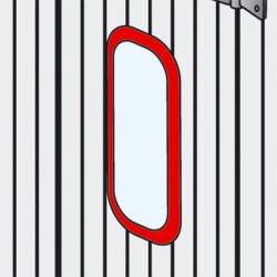 Grille hublot porte garage coulissante