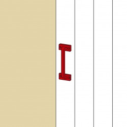 Poignée pour porte de garage 150x60x50 PVC blanc