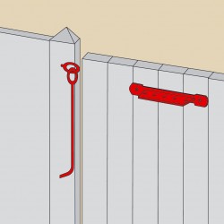 Crochet + crémaillère en L