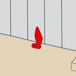 Arrêt de volet acier à visser