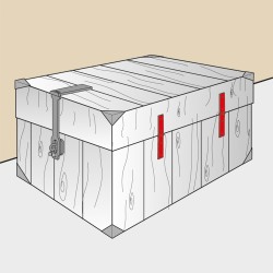 Charnière de caisse à coulisse