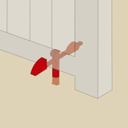 Arrêt de portail à sceller à bascule