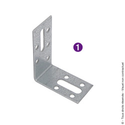 Equerre d'assemblage réglable