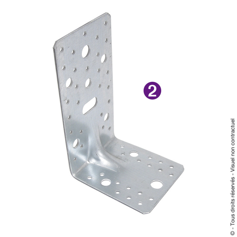 Equerre d'assemblage renforcée réglable