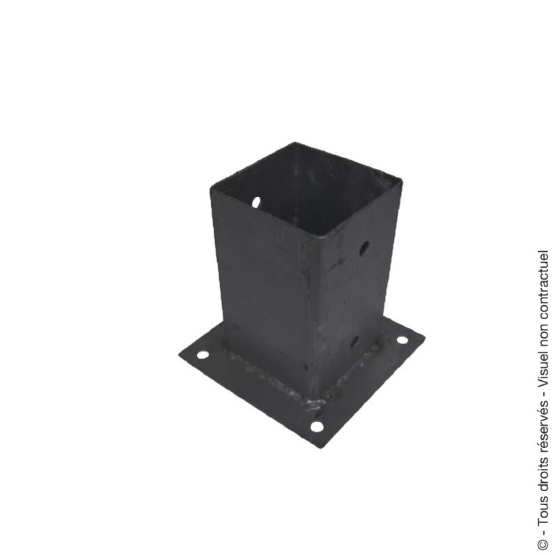 Pied de poteau à visser