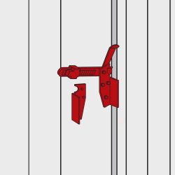 Loquet jalousie + support