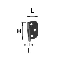 Gâche en L à visser