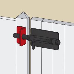 Gâche en L à visser