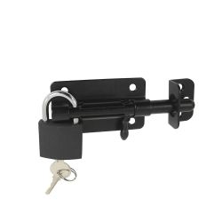 Verrou de box porte-cadenas à visser et gâche