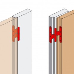 Paumelle coudée à 90° bouts ronds
